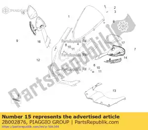 Piaggio Group 2B002876 prawa os?ona lusterka - Dół