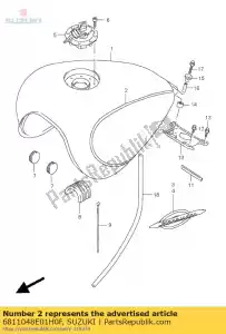 Suzuki 6811048E01H0F tape set, tank - Onderkant