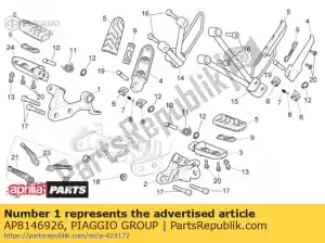 Piaggio Group AP8146926 soporte del reposapiés delantero derecho - Lado inferior