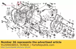 Aqui você pode pedir o selo de óleo, 13x22x5 (arai) em Honda , com o número da peça 91204KE8003: