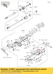 Here you can order the 01 bracket,lh from Kawasaki, with part number 110572712: