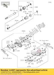 kawasaki 110572712 01 bracket,lh - Bottom side