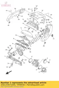 yamaha 33D135971000 koppeling, carburateur 3 - Onderkant