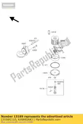 Aquí puede pedir placa, filtro de aceite de Kawasaki , con el número de pieza 131691110: