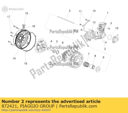 Aprilia 872421, Parafuso c / flange, OEM: Aprilia 872421