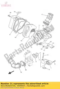 yamaha 901590684700 tornillo, con arandela (5u8) - Lado inferior