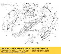 2B003886, Piaggio Group, rechter hitteschild aprilia zd4kh000 zd4kh001 zd4khu00 zd4khu01 900 2017 2018 2019 2020 2021 2022, Nieuw