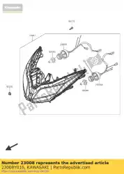 fitting, hoofdlamp, rh sc300 van Kawasaki, met onderdeel nummer 23008Y016, bestel je hier online: