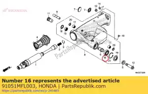 Honda 91051MFL003 bearing, angular ball, 28 - Bottom side