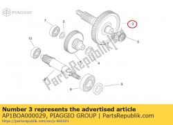 Aprilia AP1BOA000029, Zespó? wa?u nap?dowego z = 64, OEM: Aprilia AP1BOA000029