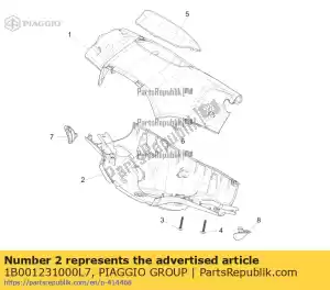 Piaggio Group 1B001231000L7 lenkerdeckel - Lado inferior