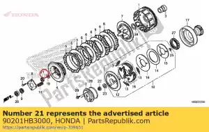 honda 90201HB3000 écrou, spécial, 16mm - La partie au fond