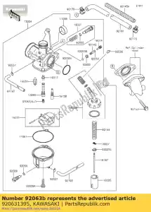 kawasaki 920631395 jet-main, # 75 klx110-a1 - La partie au fond