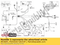 893885, Piaggio Group, main wiring harness aprilia  scarabeo 50 2009 2010, New