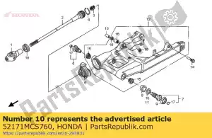 honda 52171MCS760 calço, pivô, 1,05 - Lado inferior