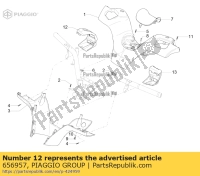 656957, Aprilia, soporte del interruptor derecho, Nuevo