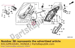 Ici, vous pouvez commander le cam a, verrou de couverture de poche auprès de Honda , avec le numéro de pièce 83132MCAS40: