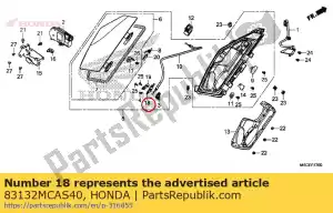 honda 83132MCAS40 cam a, verrou de couverture de poche - La partie au fond