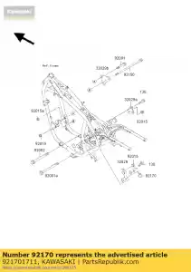 kawasaki 921701711 clamp,hose en500-c1 - Bottom side