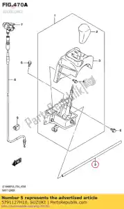 Suzuki 5791127H10 haste, alavanca t / m - Lado inferior