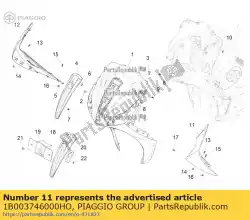 verschlub links van Piaggio Group, met onderdeel nummer 1B003746000HO, bestel je hier online: