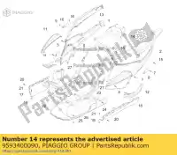 9593400090, Piaggio Group, carenagem semi-cauda esquerda     , Novo