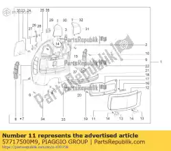 Aquí puede pedir puerta superior de Piaggio Group , con el número de pieza 57717500M9: