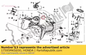 honda 17595MKSE00 rubber tank guard - Bottom side