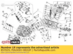 Qui puoi ordinare muelle válvula int. Da Piaggio Group , con numero parte 857029: