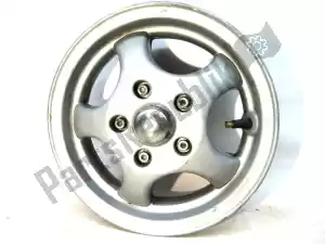 Piaggio 269568 roue avant, gris, 10 pouces, 2,5 j, 5 rayons - Partie supérieure