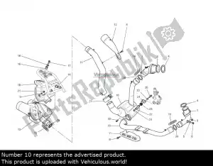 ducati 57210111A middle silencer with catalyst - Upper part
