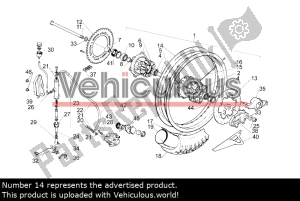 aprilia AP8108471 rear wheel 17 x 4.25 - Bottom side