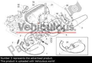 aprilia AP8119448 exhaust system gianelli fire - Plain view