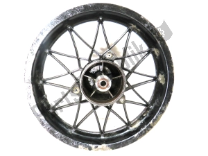 aprilia AP8208187 rear wheel, black, 16 inch, 3.00 y, 24 spokes - Plain view