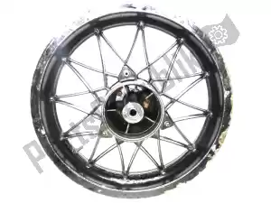 Aprilia AP8208187 rear wheel, black, 16 inch, 3 j, 24 spokes - Plain view