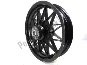Aprilia AP8208187 rear wheel, black, 16 inch, 3.00 y, 24 spokes - Upper part