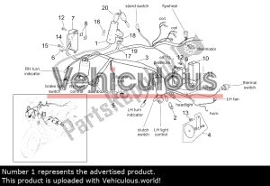 aprilia AP8102910 interruptor principal - bloqueo de dirección - Parte inferior