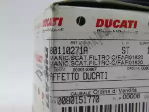 Ducati 80110271A colector de admisión - Vista plana