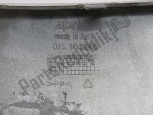 aprilia AP8158724 onder kuipdelen, grijs, links - Onderste deel