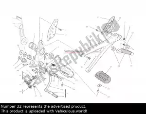 ducati 46510641a reposapiés - Vista plana