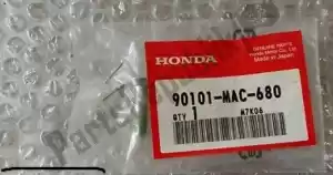Honda 90101mac680 bolt - Bottom side