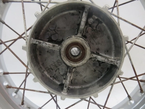 aprilia AP8108577 rear wheel, gray, 17, 2.75, 38 - Left side
