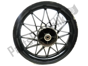 aprilia AP8208292 rear wheel, black, 16 inch, 3.00 y, 24 spokes - Upper part