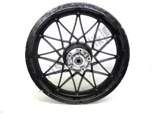 Aprilia AP8208187 rear wheel, black, 16 inch, 3.00 y, 24 spokes - Plain view