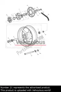 triumph t2010520 spindle, rear wheel - Bottom side