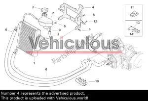 aprilia AP8232941 bracket, radiator - Plain view