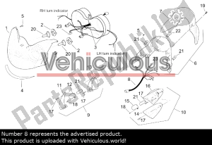 aprilia AP8124594 luce targa - Vista semplice