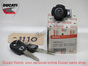 Ducati 59840191A seat lock - Lower part