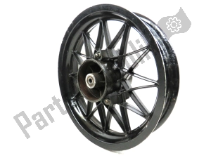 aprilia AP8208292 rear wheel, black, 16 inch, 3.00, 24 spokes - Plain view