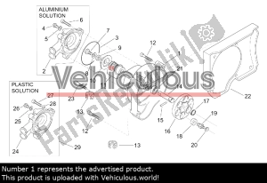 aprilia AP3LZA000023 cubierta del volante - Vista plana